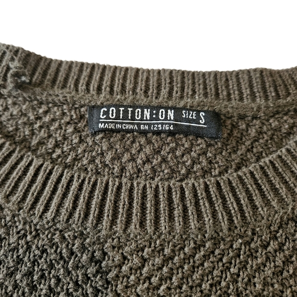 Cotton On Knit Sweater, Olive Green, Small - Picture 7 of 11